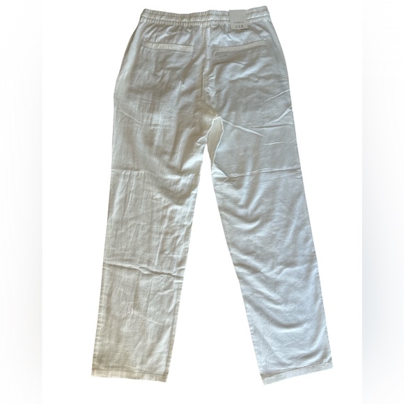Zara Men's White Relaxed Fit Cotton Linen Pants size S - Picture 2 of 5